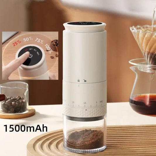 1500mAh Electric Coffee Grinder Externally Adjustable Type-C Rechargeable - Coffeio Store
