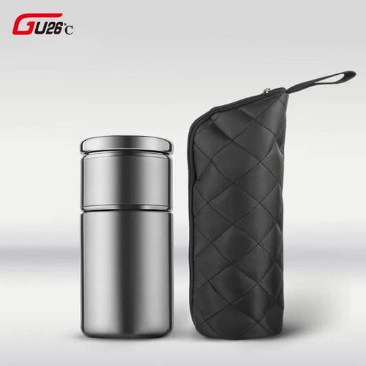 300/420/600ml Portable Double Stainless Steel Vacuum Flask Coffee Tea Thermos - Coffeio Store