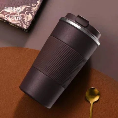 380ml/510ml Double Stainless Steel Coffee Thermos Mug with Non-Slip Case - Coffeio Store