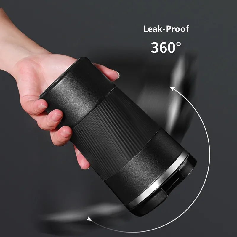 380ml/510ml Double Stainless Steel Coffee Thermos Mug with Non-Slip Case - Coffeio Store