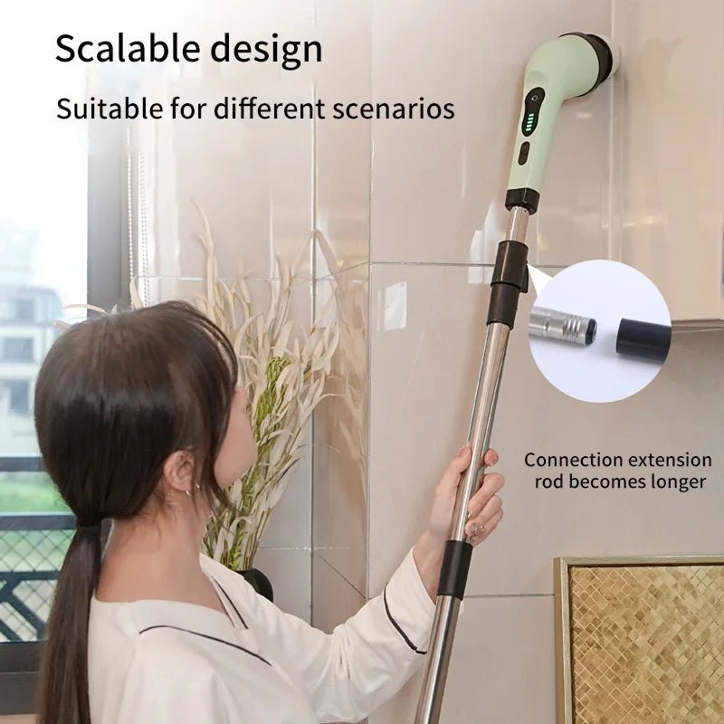 9-in-1 Electric Cleaning Brush, Spin Cleaning Scrubber, Electric Cleaning Tools - Coffeio Store