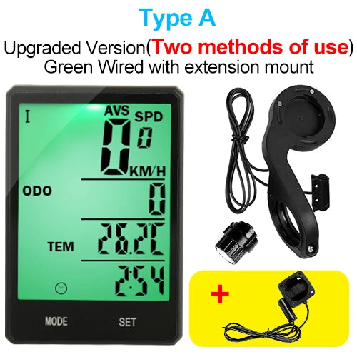 INBIKE 2.8 Inch Bicycle Computer Odometer Speedometer Wireless Wired Rainproof - Coffeio Store