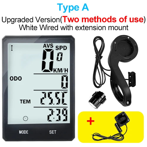 INBIKE 2.8 Inch Bicycle Computer Odometer Speedometer Wireless Wired Rainproof - Coffeio Store