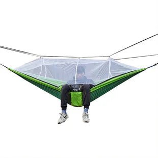 Automatic Quick - Opening Mosquito Net Outdoor Camping Pole Hammock - Coffeio Store