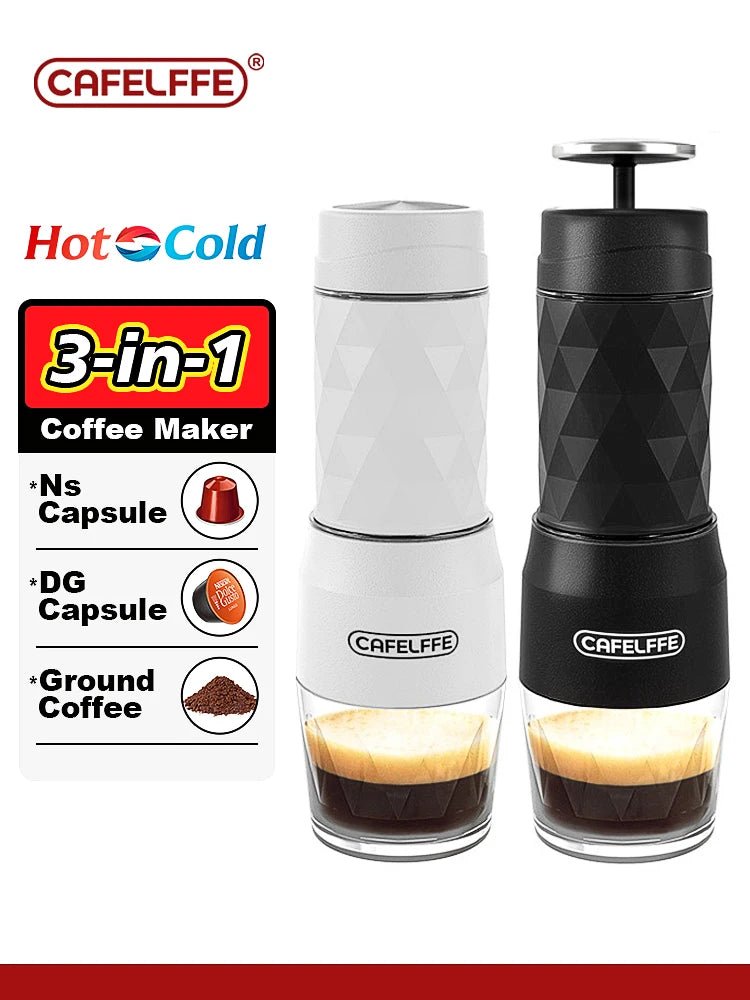 Cafelffe 3 in 1 Manual Portable Coffee Espresso Machine - Coffeio Store