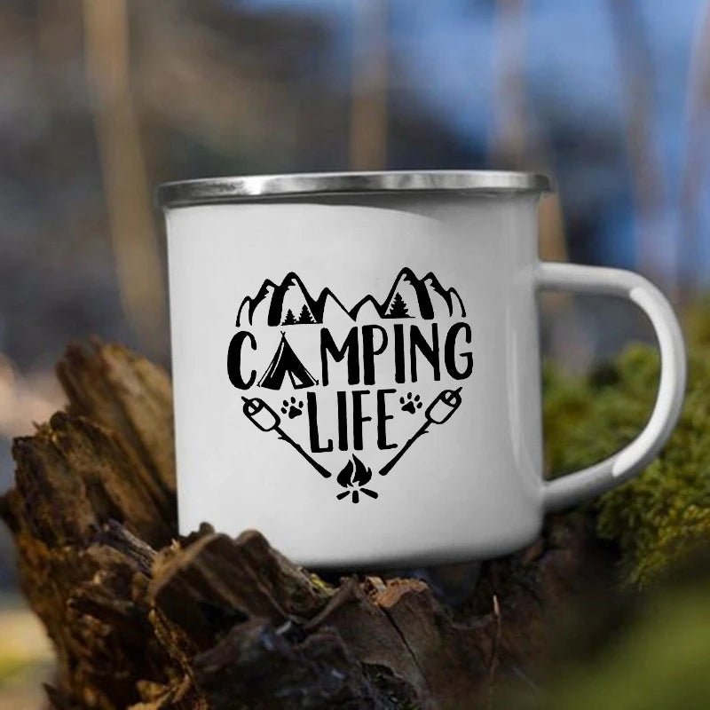 Enamel Camping Mugs Adventure Outdoors Travel - Coffeio Store