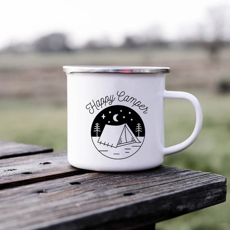 Enamel Camping Mugs Adventure Outdoors Travel - Coffeio Store