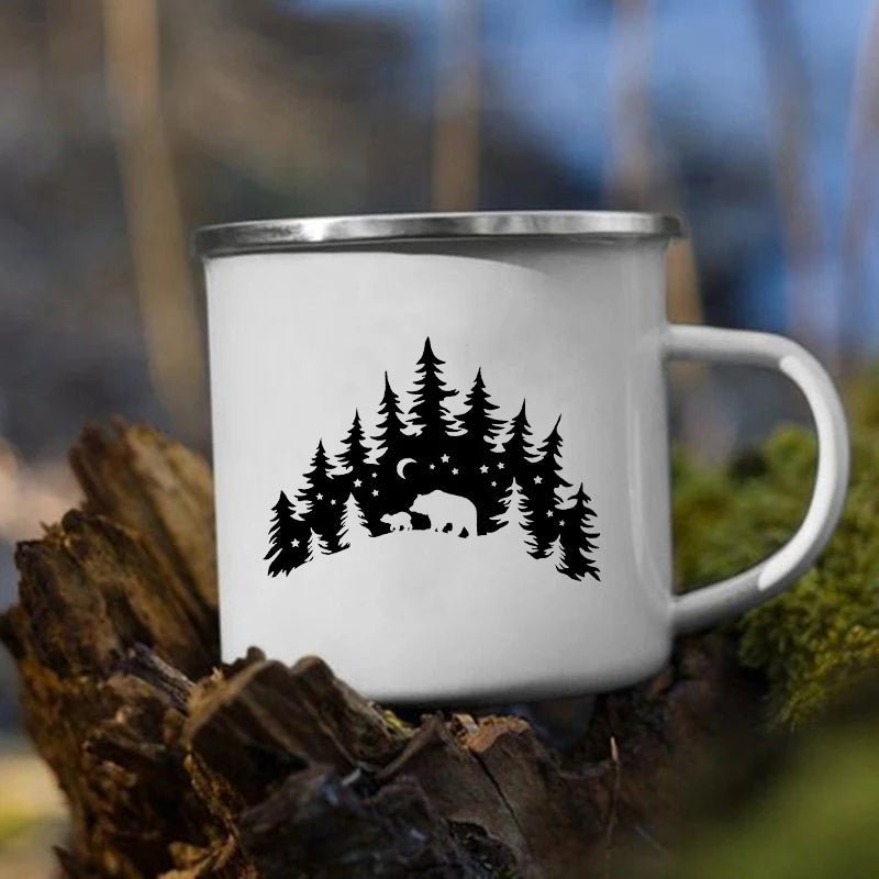 Enamel Camping Mugs Adventure Outdoors Travel - Coffeio Store