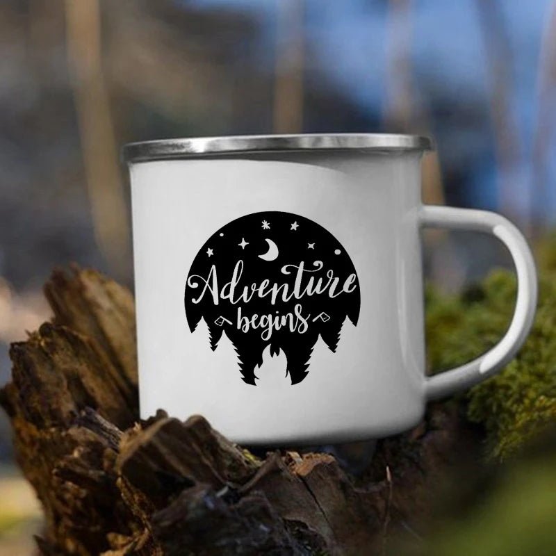 Enamel Camping Mugs Adventure Outdoors Travel - Coffeio Store