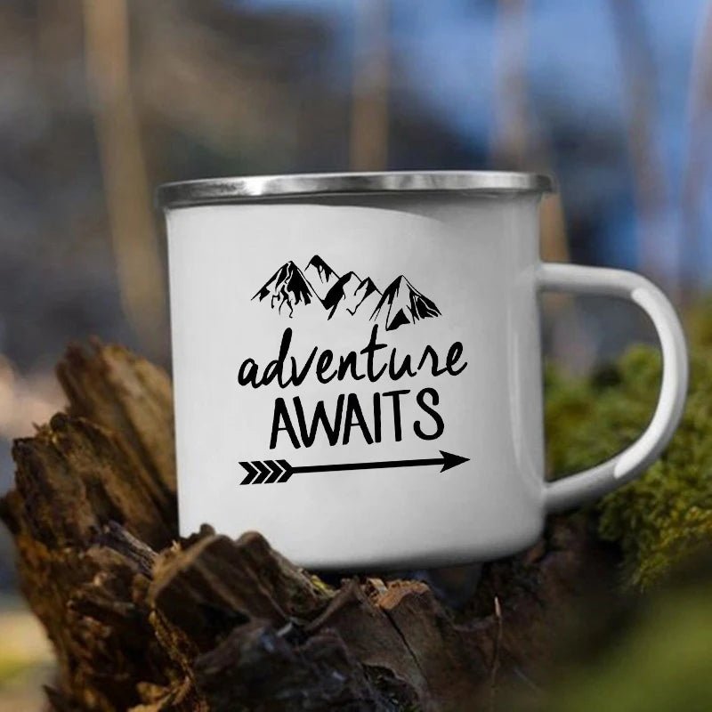 Enamel Camping Mugs Adventure Outdoors Travel - Coffeio Store