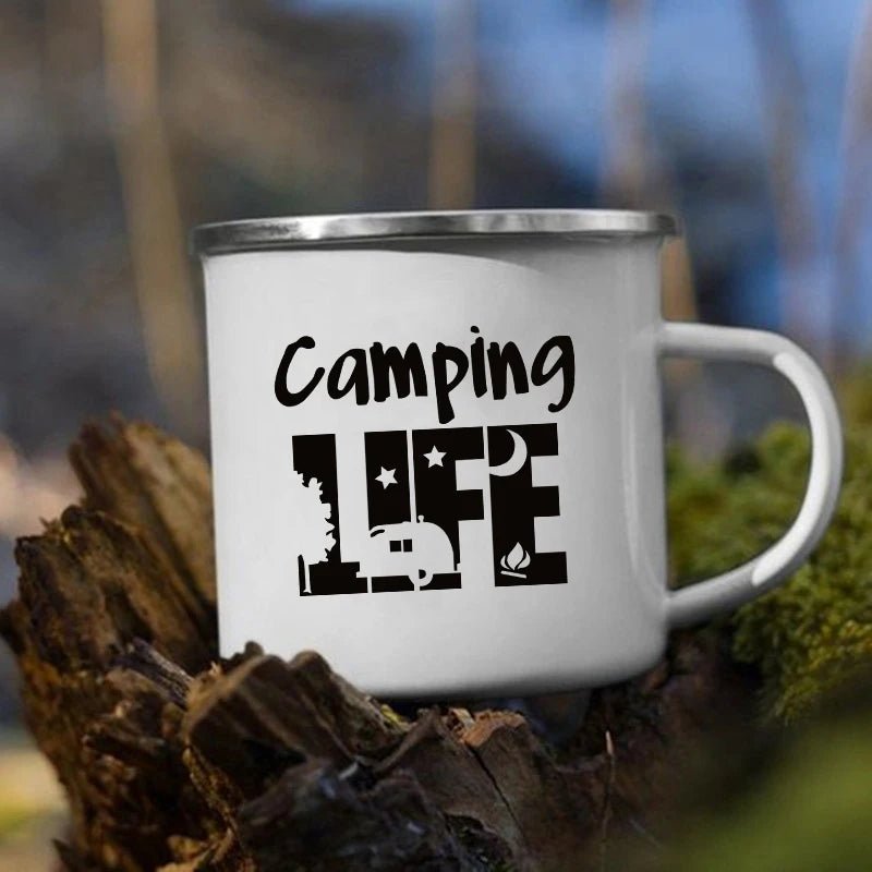 Enamel Camping Mugs Adventure Outdoors Travel - Coffeio Store