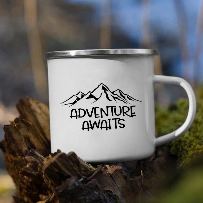 Enamel Camping Mugs Adventure Outdoors Travel - Coffeio Store