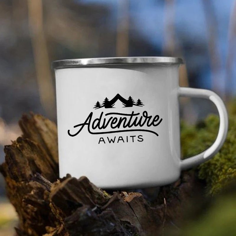 Enamel Camping Mugs Adventure Outdoors Travel - Coffeio Store