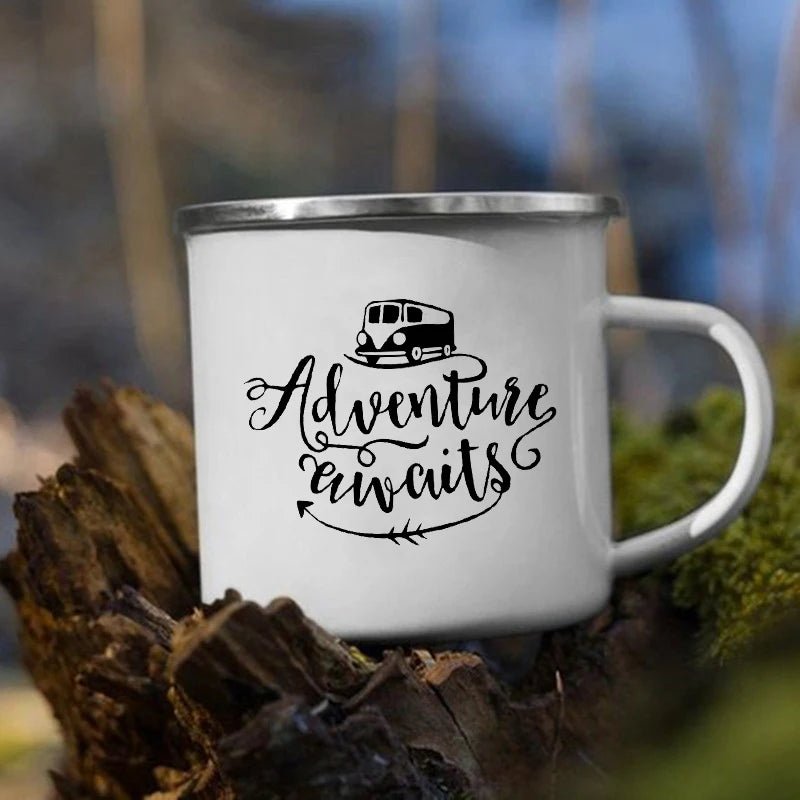 Enamel Camping Mugs Adventure Outdoors Travel - Coffeio Store