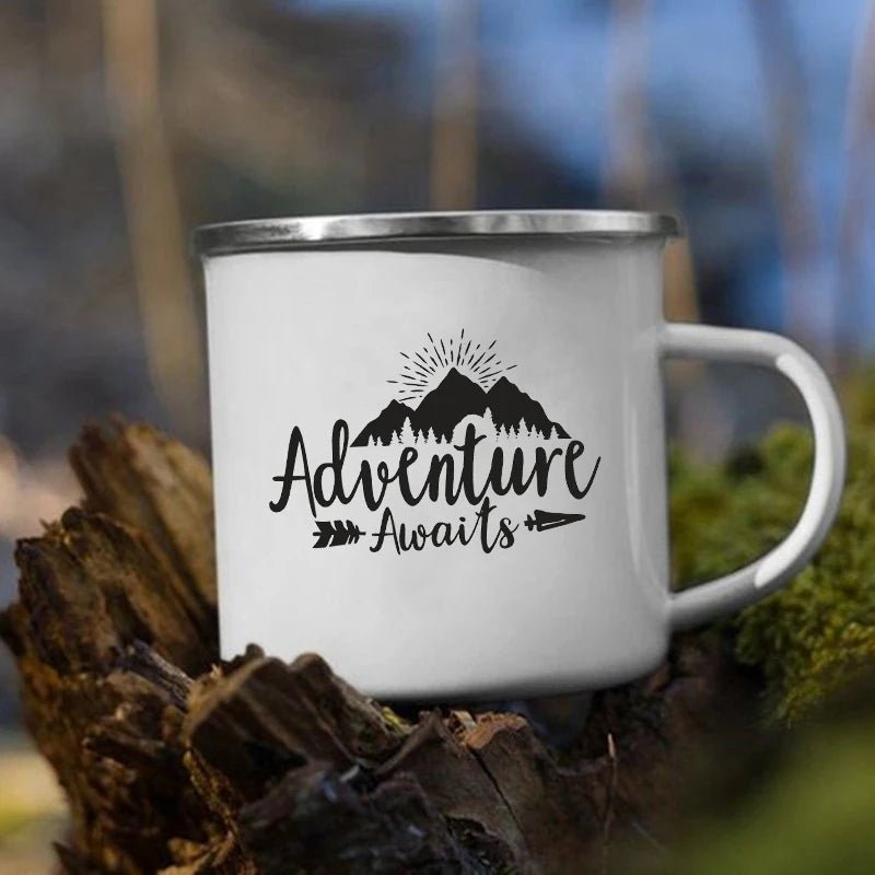 Enamel Camping Mugs Adventure Outdoors Travel - Coffeio Store