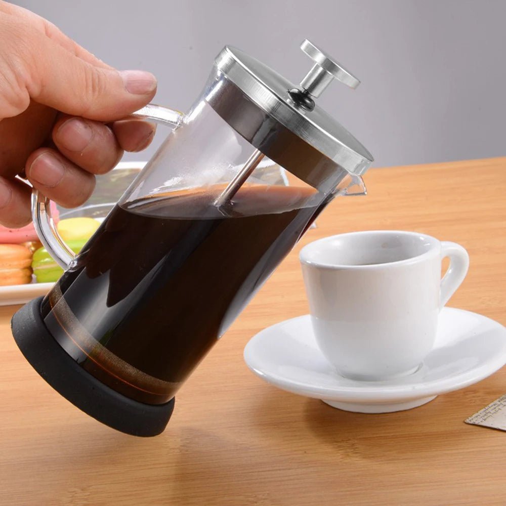 French Press Stainless Steel Glass Coffee Maker Pot Multifunction 350-1000ml - Coffeio Store