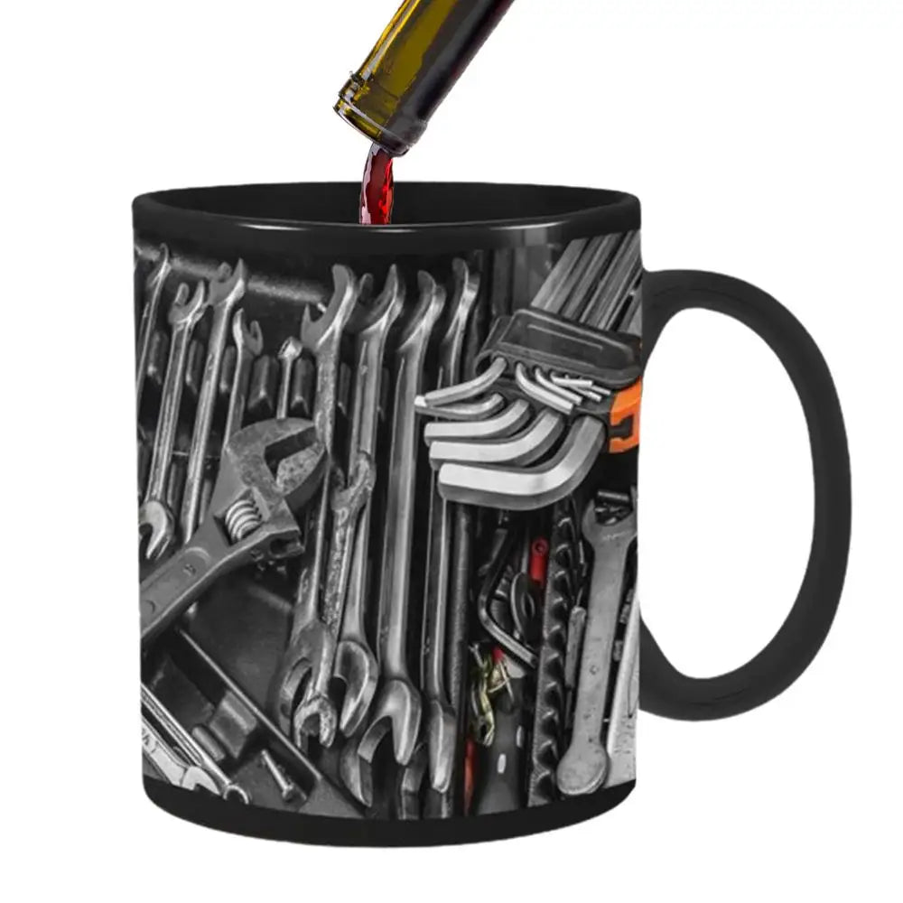 Mechanic Ceramic Black Coffee Tea Mug Cup for Mechanics Toolbox - Coffeio Store