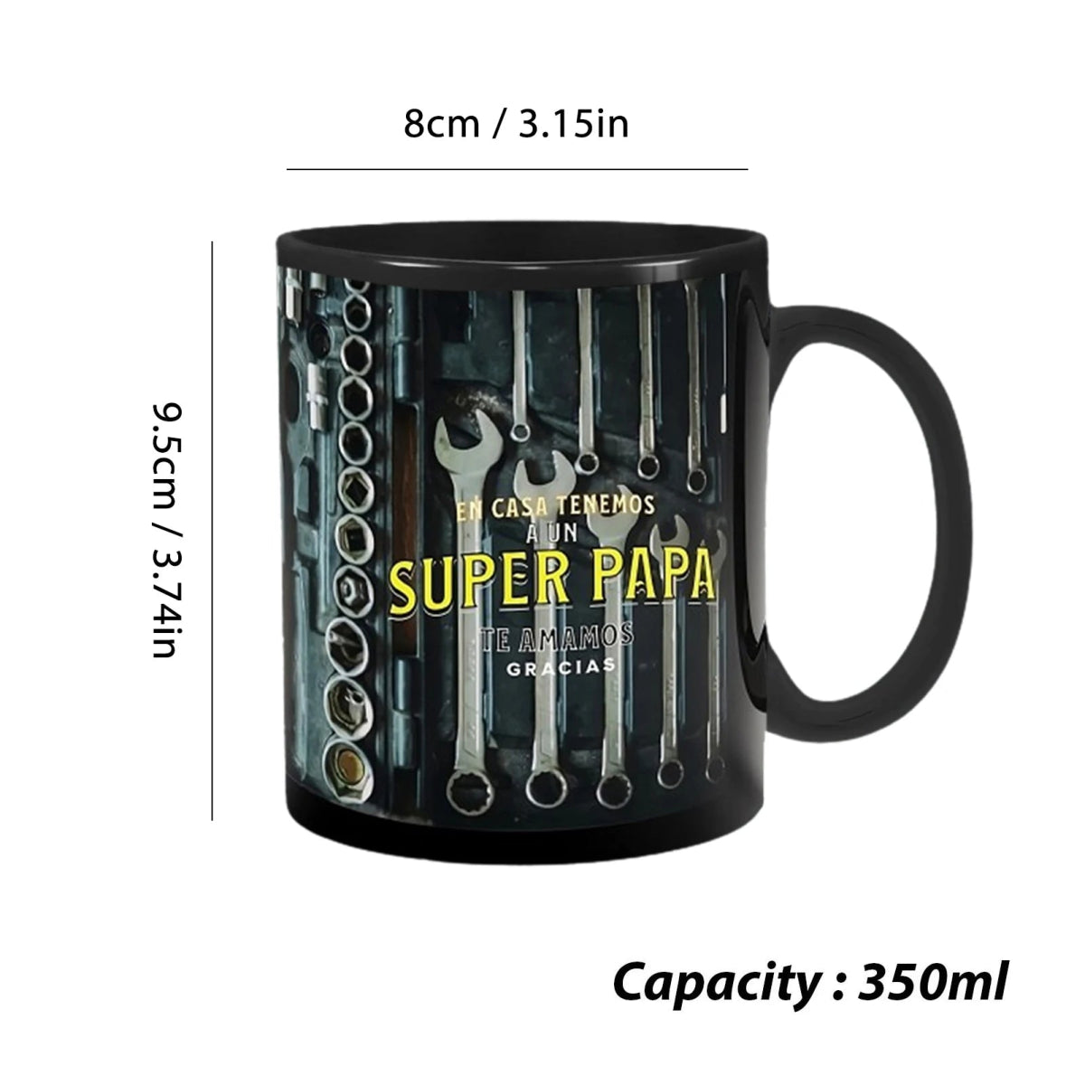 Mechanic Ceramic Black Coffee Tea Mug Cup for Mechanics Toolbox - Coffeio Store