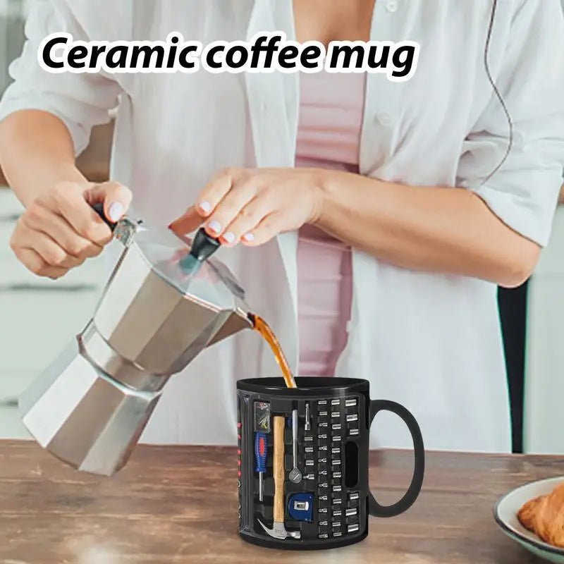 Mechanic Ceramic Black Coffee Tea Mug Cup for Mechanics Toolbox - Coffeio Store