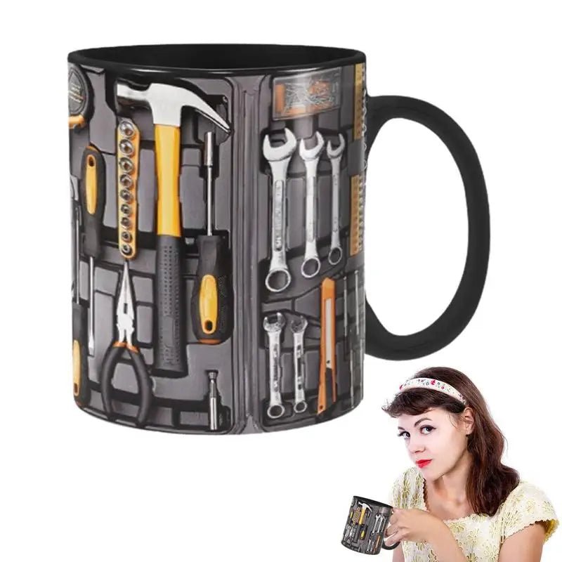 Mechanic Ceramic Black Coffee Tea Mug Cup for Mechanics Toolbox - Coffeio Store