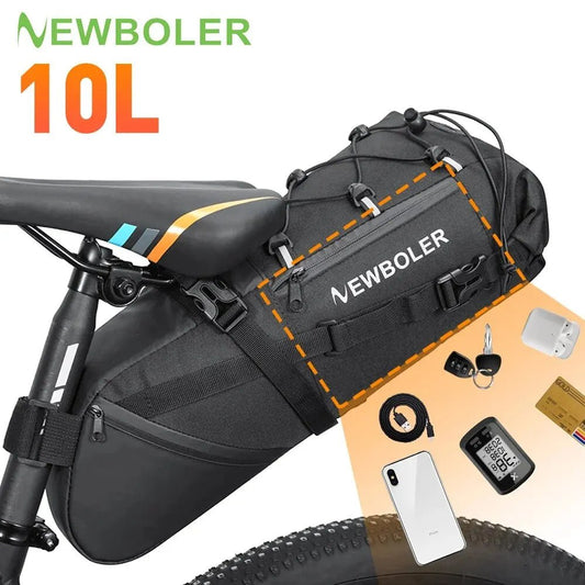 NEWBOLER Waterproof Foldable Bike Cycling Bag 10L Large Capacity - Coffeio Store