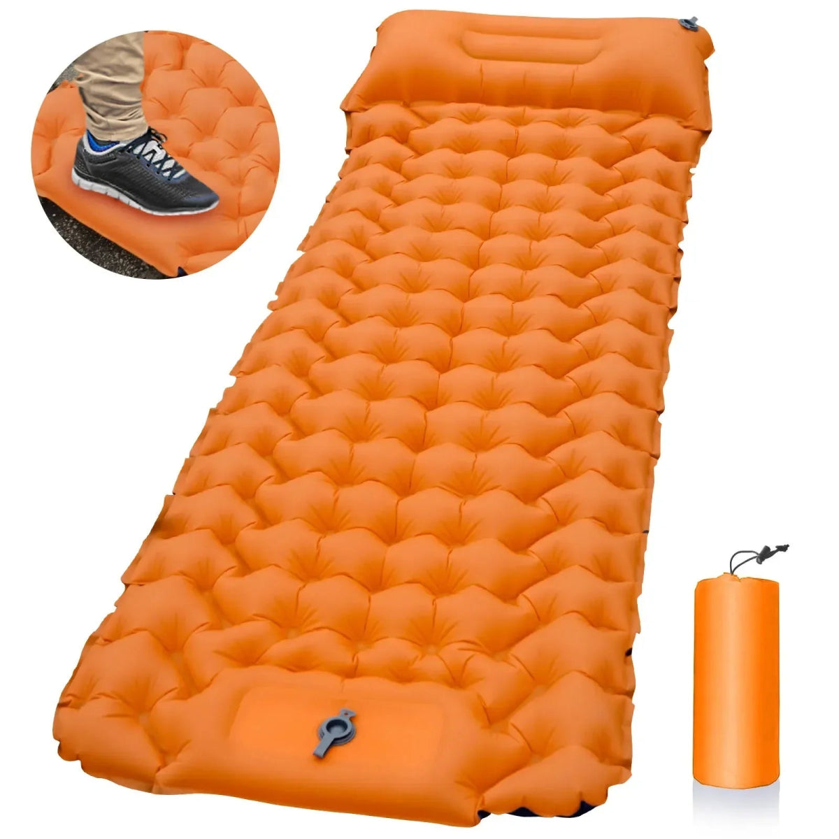 Outdoor Sleeping Pad for Camping, Inflatable Mattress with Pillows Travel Mat - Coffeio Store