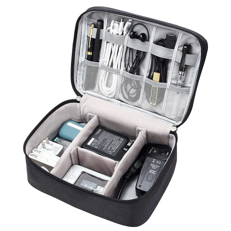Portable Digital Storage Bag USB Gadget Waterproof Cable Organizer Pouch - Coffeio Store