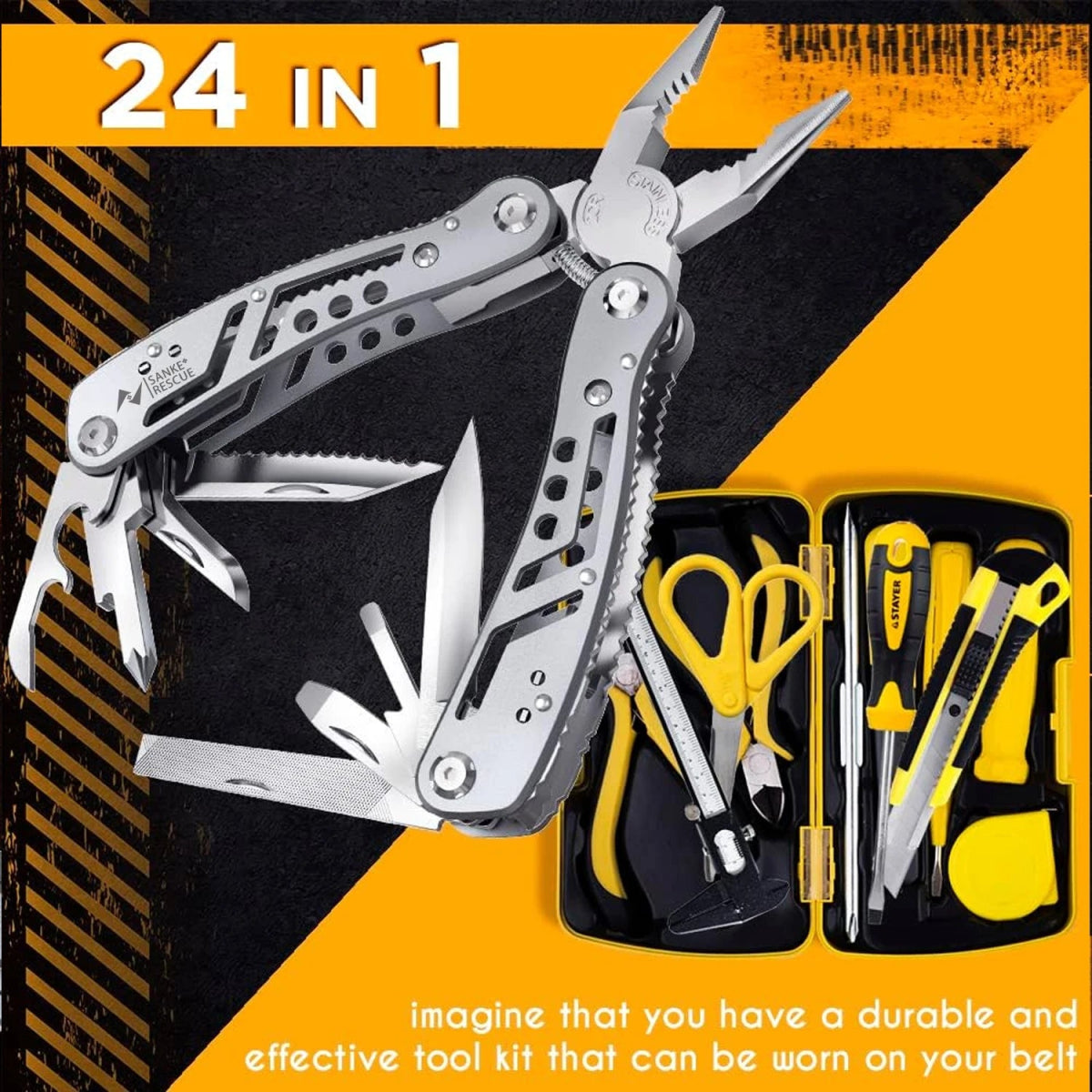 Portable Pocket Multitool 420 Stainless Steel Multitool for Outdoors & Camping - Coffeio Store
