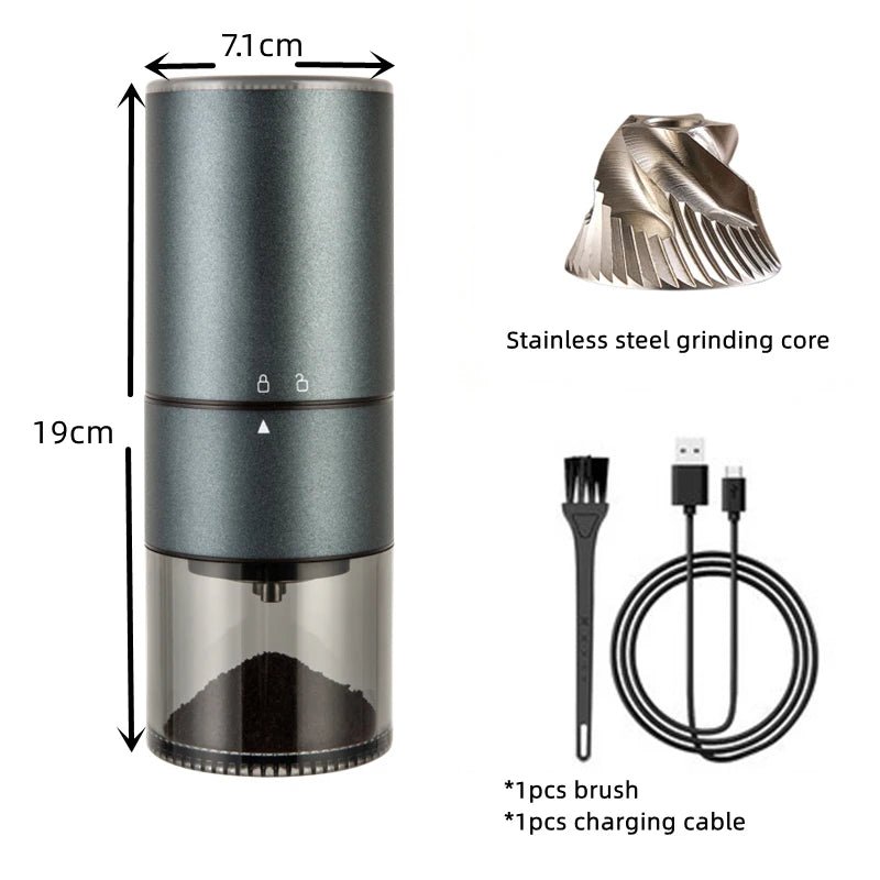 Portable Upgrade Electric Coffee Grinder TYPE-C USB Rechargeable - Coffeio Store