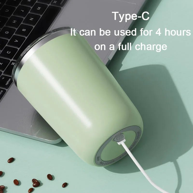 USB Rechargeable Automatic Self Stirring Magnetic Mug Stainless Steel Coffee Milk Cup - Coffeio Store