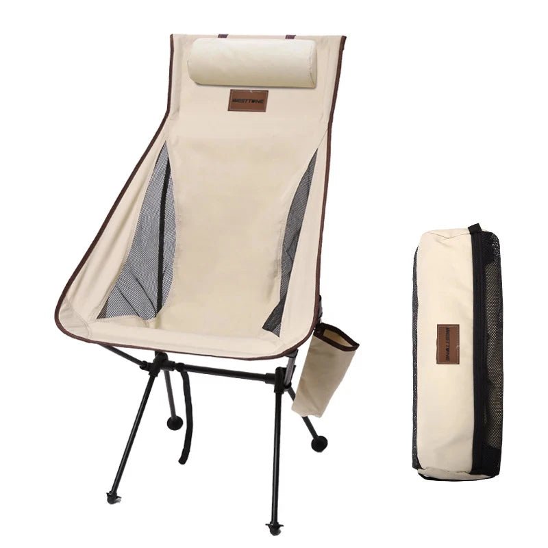 WESTTUNE Lightweight Portable Folding Camping Chair with Headrest - Coffeio Store