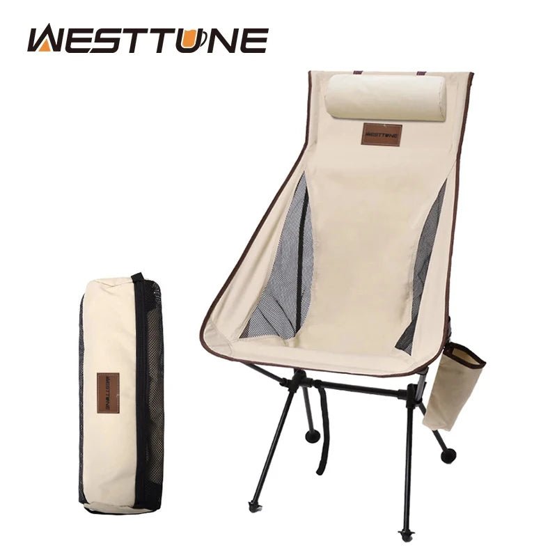 WESTTUNE Lightweight Portable Folding Camping Chair with Headrest - Coffeio Store