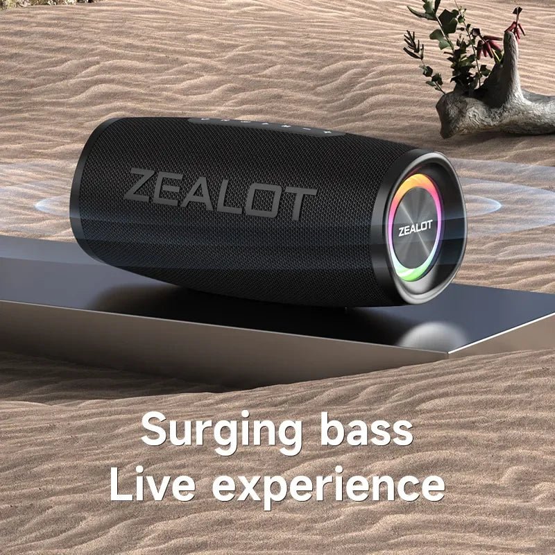 ZEALOT S56 Waterproof Bluetooth Speaker 40W Output Power w/ Excellent Bass Performance - Coffeio Store