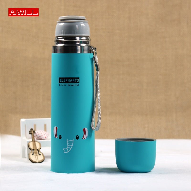 350/500ML Lovely Animal Pattern Thermos Cup for Women Kids Water Bottle Stainless Steel - Coffeio.store