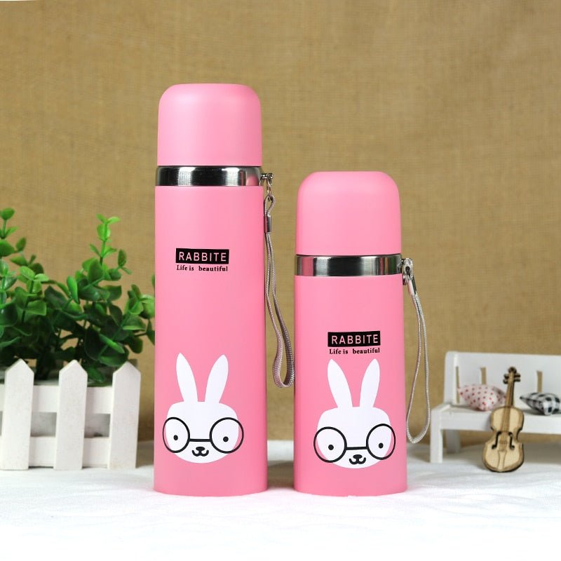 350/500ML Lovely Animal Pattern Thermos Cup for Women Kids Water Bottle Stainless Steel - Coffeio.store