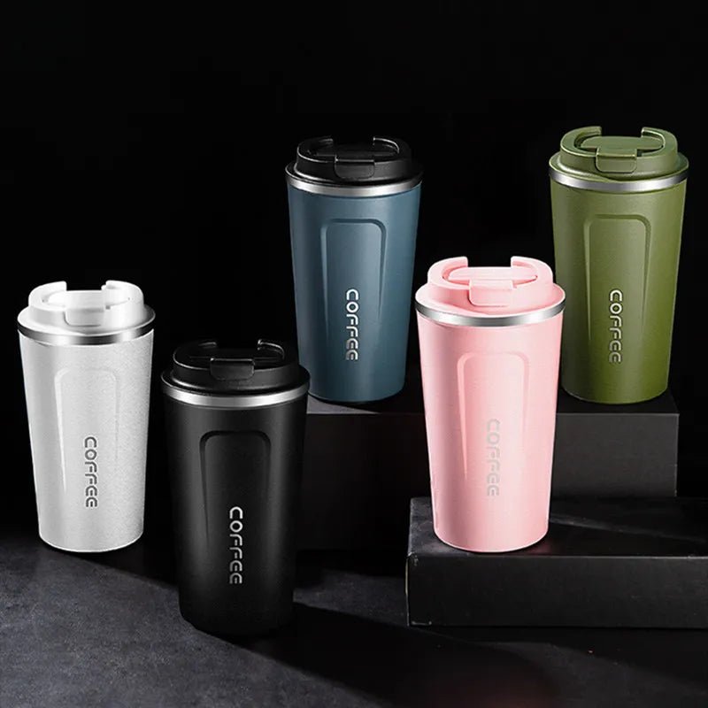 380ml/510ml Stainless Steel Coffee Thermos Mug Portable Car Vacuum Flasks Travel - Coffeio Store