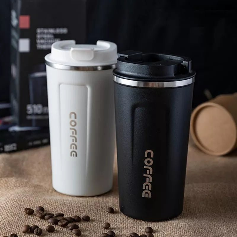 380ml/510ml Stainless Steel Coffee Thermos Mug Portable Car Vacuum Flasks Travel - Coffeio Store