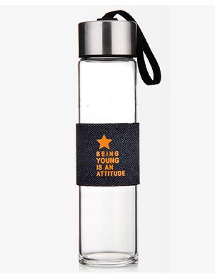 450ML High Quality Glass Water Bottle Travel with Infuser My Drinking Glass Bottle - Coffeio.store