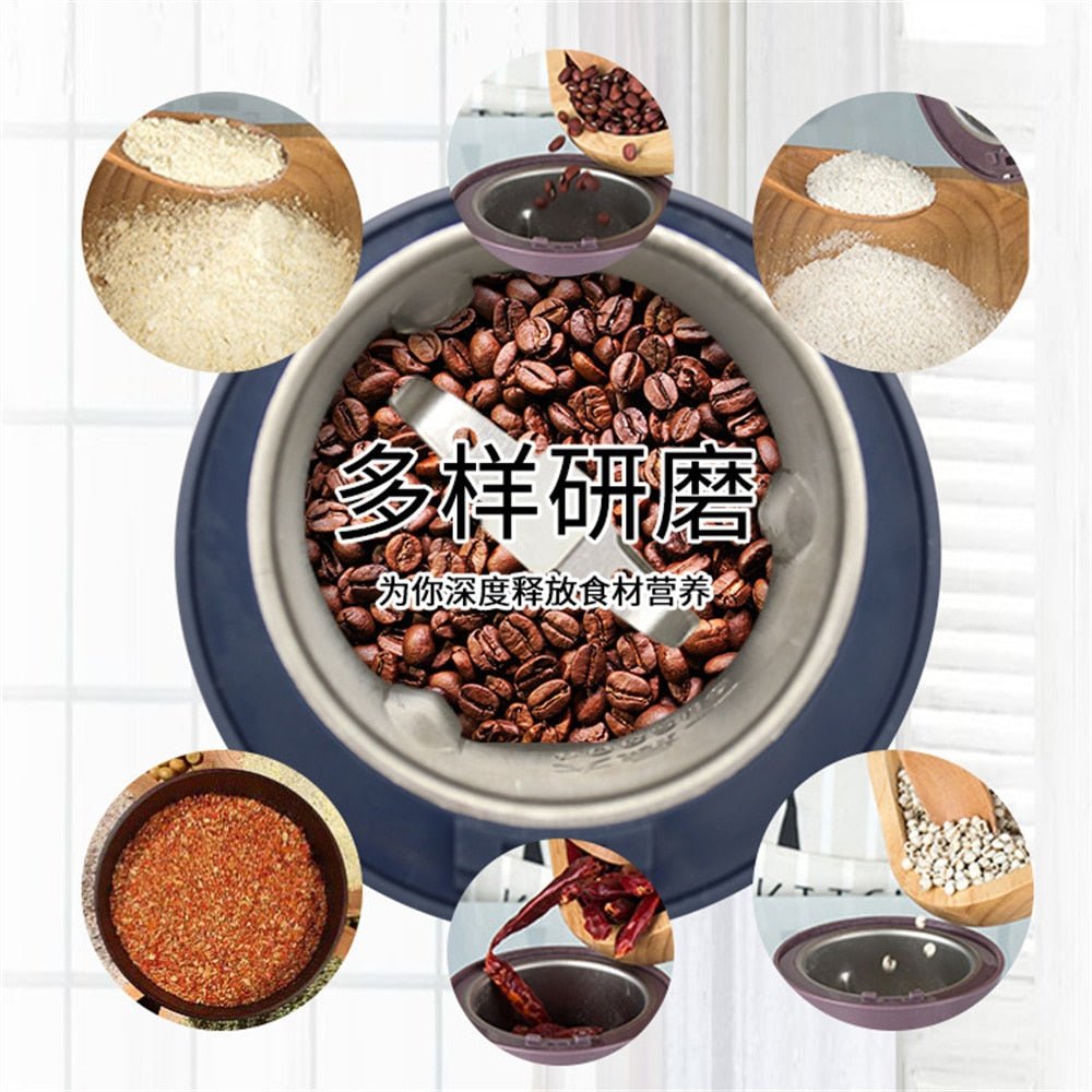 Coffee Grinder Household Multifunctional Electric Multigrain Bean Kitchen Home Office Outdoor Picnic Camping - Coffeio.store