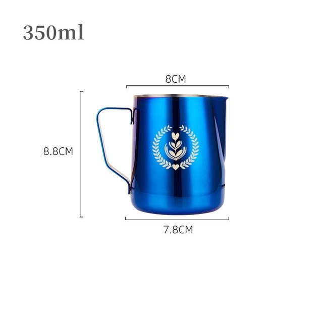 Coffee Milk Frothing Pitcher Jug Stainless Steel Latte Steam Coffee Paint Process Kitchen Cafe Accessories - Coffeio.store