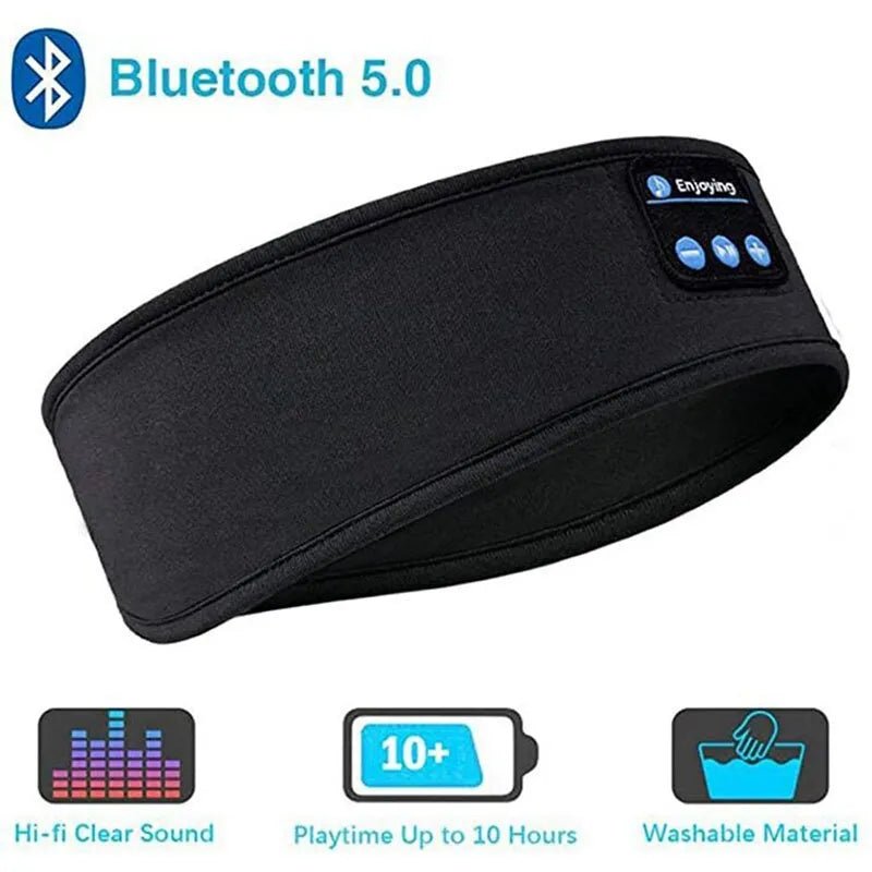 Fone Bluetooth Earphones Sports Headband Elastic Wireless Headphones Music Eye Mask - Coffeio Store