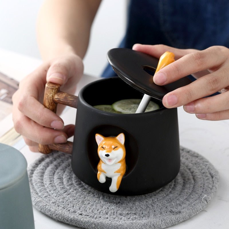INS Shiba Inu Akita DOG 420ML COFFEE TEA MUGS CUP NORTH EUROPE STYLE FASHION DESIGN - Coffeio.store