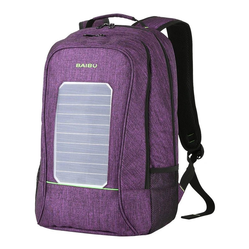 Multifunction Solar Energy Backpack Anti Theft Waterproof 15.6 inch Laptop USB Charging - Coffeio Store