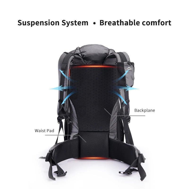Naturehike Ultralight Backpack 60L + 5L Hiking Outdoor Camping Mountaineering Waterproof - Coffeio Store
