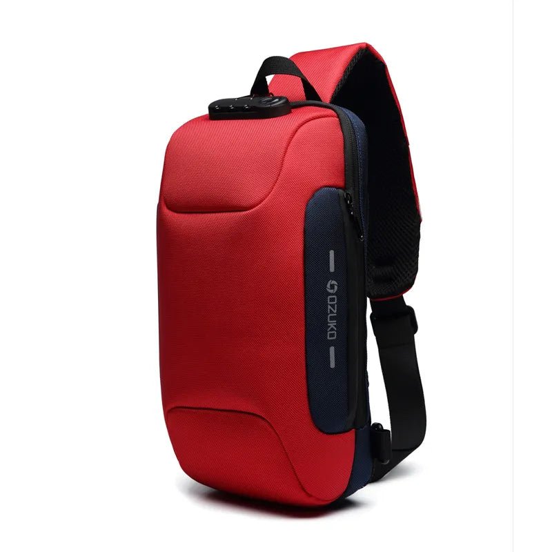 OZUKO Multifunction Crossbody Bag for Men Anti-Theft Waterproof Short Trip - Coffeio Store