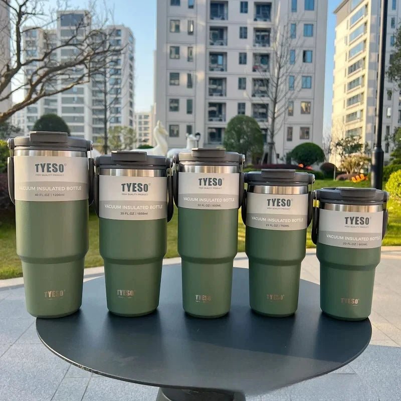 Tyeso Coffee Cup Double-Layer Thermal Insulation and Cold Storage Ice Large-Capacity - Coffeio Store