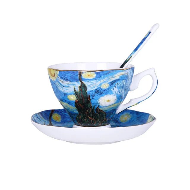 Van Gogh Art Coffee Mugs The Starry Night, Sunflowers, The Sower, Saint-Remy - Coffeio Store