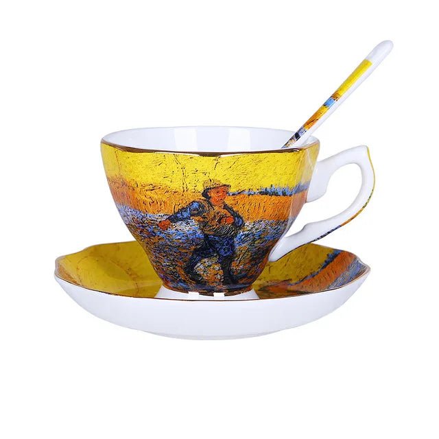 Van Gogh Art Coffee Mugs The Starry Night, Sunflowers, The Sower, Saint-Remy - Coffeio Store