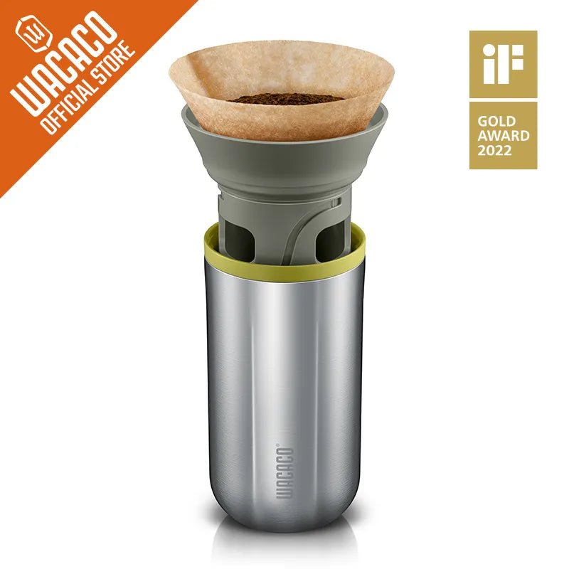 WACACO Cuppamoka Coffee Pot, Portable Drip Coffee Maker with 10 Cone Paper Filter - Coffeio Store