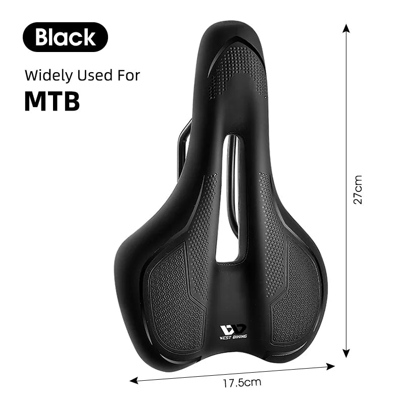 WEST BIKING Thicken Bicycle Saddle Comfortable Shockproof Cycling Seat - Coffeio Store